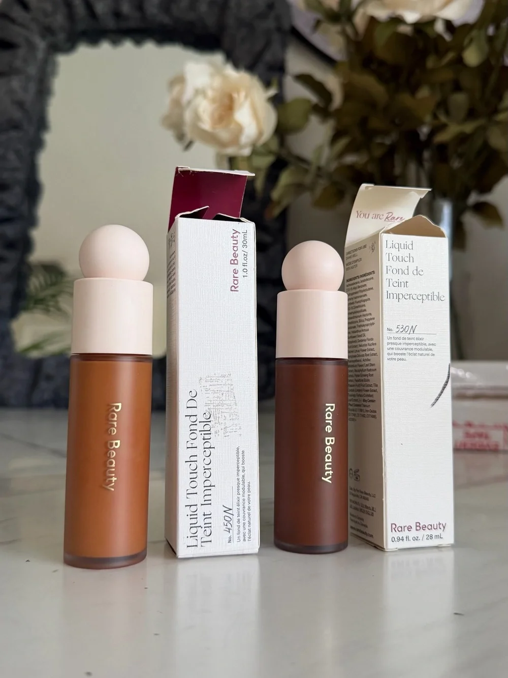 Rare Beauty Liquid Touch Weightless Foundation Bundle 450N & 530N New